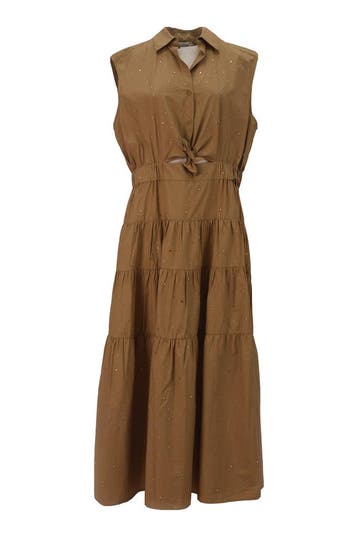 Accentil Jurk in maat 44 Beige, Accentil, Verzenden, Zo goed als nieuw, Beige