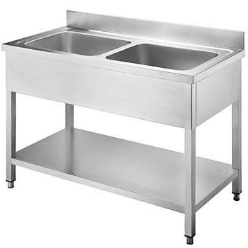 RVS Spoeltafel met 2 Bakken - 2000mm breed - 700mm, Ophalen, Nieuw in verpakking