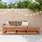 vidaXL Sectie Sofa Eenheden met kussen Wasbruin 190 x 62 x, Verzenden, Nieuw