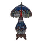 Tiffany tafellamp met verlichte voet – libelle in, Verzenden, Nieuw