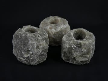 3x Waxinelichthouder / Theelichthouder Zoutsteen Himalaya..., Ophalen of Verzenden, Nieuw