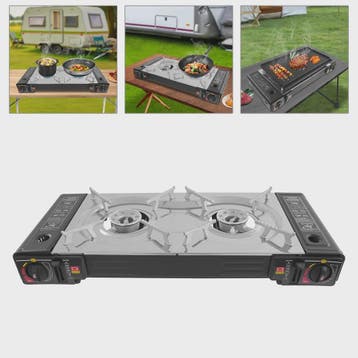 2-in-1 Camping Gasfornuis met Grillplaat - Compact & Draagba, Verzenden, Nieuw