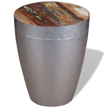 vidaXL Kruk luchtvaartstijl massief gerecycled hout, Verzenden, Nieuw, Bruin