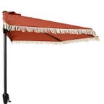Parasol | Decoris | 270 x 135 x 235 cm (Oranje/Wit, Half), Verzenden, Nieuw
