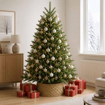 vidaXL Kerstboomkraag Rond Naturel Dia. 60 x 22 cm Zeegras, Verzenden, Nieuw