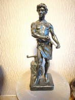 Henri Fugère (1872-1944) - sculptuur, Le travail - 56 cm -