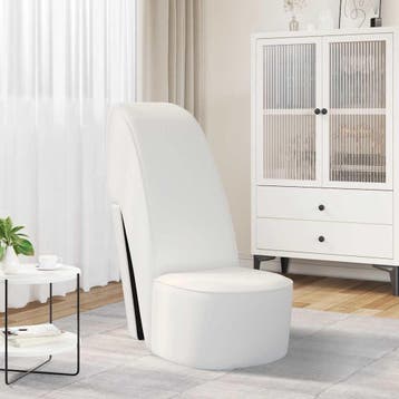 vidaXL Hakstoel kunstleer wit, Huis en Inrichting, Verzenden, Nieuw