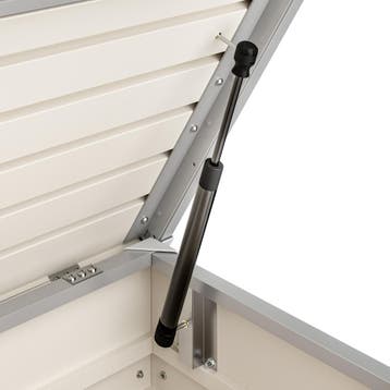 Kussenbox Lichtgrijs 385L metaal afsluitbaar (Kussenboxen), Verzenden, Nieuw