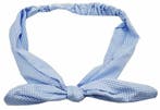 Haarband Knoop 6cm – Strikje met IJzerdraad – Ruitprint –, Nieuw