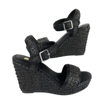 La Strada - Dames sleehak sandalen - Zwart - Maat 38, Nieuw