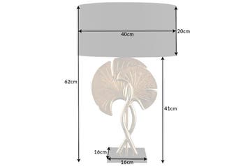 Tafellamp GINKGO 62 cm met gouden katoenen kap en zwarte kap, Huis en Inrichting, Ophalen of Verzenden, Nieuw