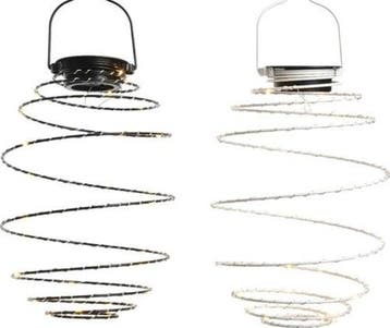 Solar Lantern Windlicht Metaal Wit Diameter 16 cm Per stuk, Ophalen of Verzenden, Nieuw