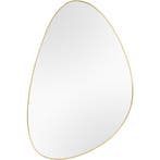 Spiegel - Livion Uca - Ovaal - Inclusief Lijst - Goud -, Huis en Inrichting, Woonaccessoires | Spiegels, Ophalen of Verzenden