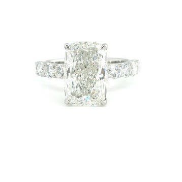 Ring - 14 karaat Witgoud - 6.50ct. tw. Diamant (Lab-grown) -, Nieuw