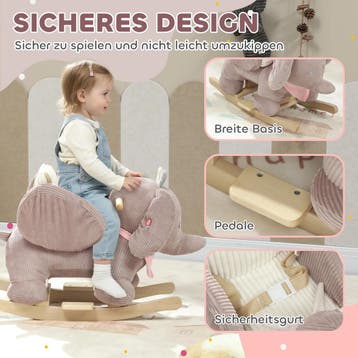 TRUUSK Schommeldier Olifant - Interactieve Dierengeluiden -, Verzenden, Nieuw