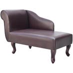 Chaise longue kunstleer bruin, Huis en Inrichting, Banken | Sofa's en Chaises Longues, Verzenden, Nieuw