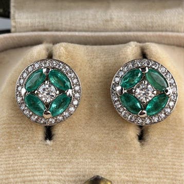 Zonder minimumprijs - Oorbellen - 9 kt. Geel goud - 1.32ct., Nieuw