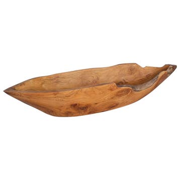 vidaXL Fruitschaal JEPARA Teakbruin 61 x 21 x 11 cm, Verzenden, Nieuw