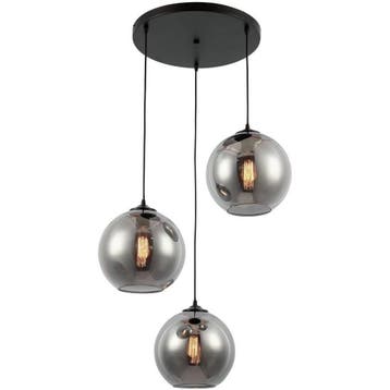 Hanglamp Smoke Glas 3-Licht, Verzenden, Nieuw