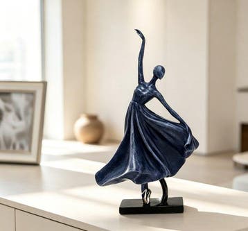 sculptuur, Modern Abstract Ballet Girl Sculpture - 24 cm -