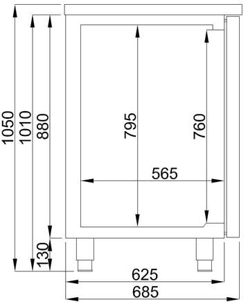 CombiSteel Bierkoeler | RVS | 3 Deuren Rechts + 2 Spoelbakke, Ophalen of Verzenden, Nieuw