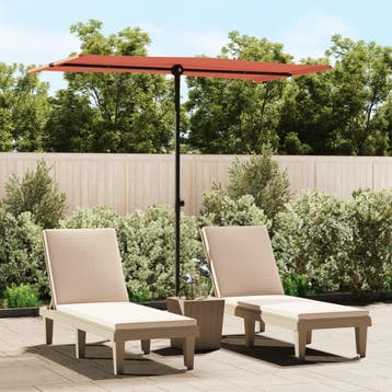 vidaXL Parasol met aluminium paal 180x110 cm, Verzenden, Nieuw, 1 tot 2 meter