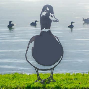 Tuindecoratie metalen  eend 50 cm, Verzenden, Nieuw