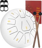2dekans | Nuvance - Tongue Drum - Wit - 19x19 cm, Ophalen of Verzenden, Zo goed als nieuw