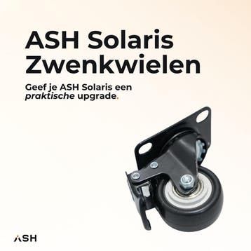 ASH Solaris Zwenkwielen met rem - set van 4, Verzenden, Nieuw