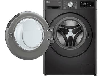 Lg - Wasmachine Voorlader - 11 kg - Zwart, 10 kg of meer, Verzenden, Nieuw, 85 tot 90 cm