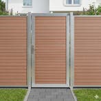 Tuindeur Segovia tuinpoort met privacyscherm 180x90 cm bruin, Verzenden, Nieuw