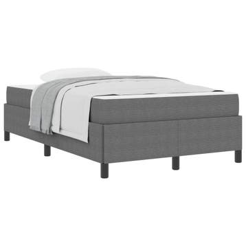 vidaXL Bedframe met matras Lichtgrijs 120 x 190 cm Stof, Verzenden, Nieuw, Twijfelaar, Stof