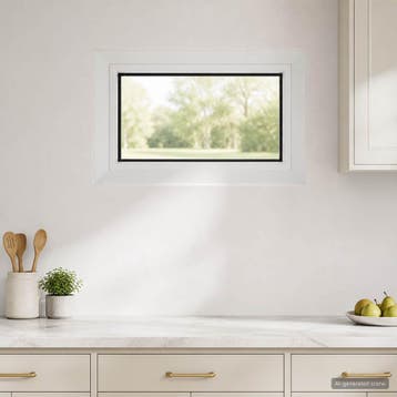 vidaXL Kelderraam interne kleur wit RISOR 40 x 30 cm, Verzenden, Nieuw