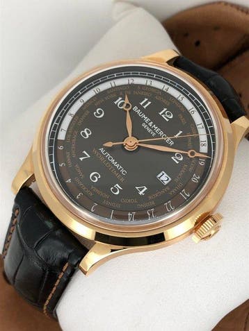 Baume & Mercier - Capeland Worldtimer GMT Automatic 18K Gold, Nieuw