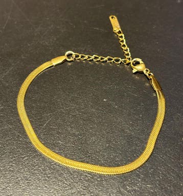 No-Fade Goud-Stijl Vergulde Slangenketting Armband, Sieraden, Tassen en Uiterlijk, Armbanden, Ophalen of Verzenden, Nieuw, Goud