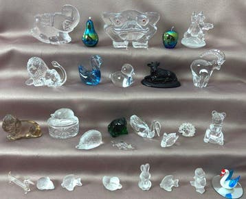 Skruf, Ofors, Glasform, Goebel, Hadeland, Kosta Boda, Val