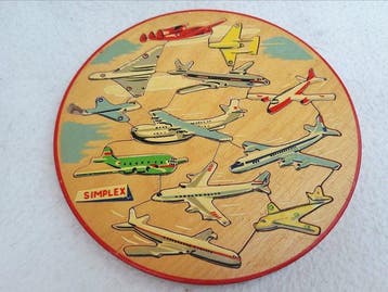 Puzzel - Simplex : Vliegtuigmodellen o.a. KLM DC-7 - Hout