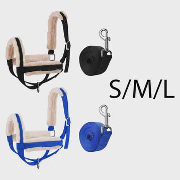 Verstelbare Nylon Halster met Lijn voor Paarden, Koeien, Sch, Verzenden, Nieuw