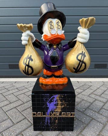 Daluxe Art - 1999 • XXL Uncle Scrooge McDuck Display 95cm, Antiek en Kunst