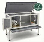 IvoQ Konijnenhok Hout 91,5x45x70 cm FSC, Dieren en Toebehoren, Knaagdieren en Konijnen | Hokken en Kooien, Verzenden, Nieuw