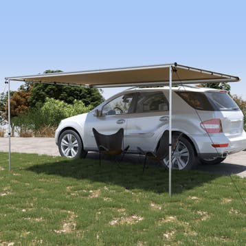 vidaXL Luifel voor camper en caravan 4x2,5x2,15 m beige, Verzenden, Nieuw, Tot en met 2