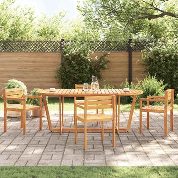 vidaXL Tuintafel ovaal 200x90x75 cm massief acaciahout, Tuin en Terras, Tuintafels, Verzenden, Nieuw, Hout