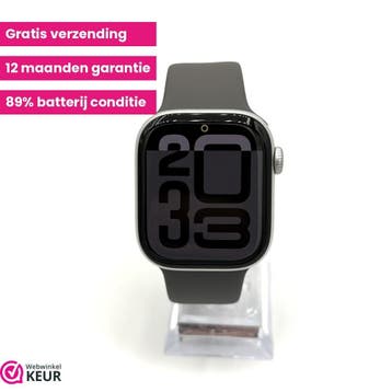 Apple Watch Serie 10 42mm silver | 89% batterij | Garantie, Stressniveau, Verzenden, IOS, Zo goed als nieuw
