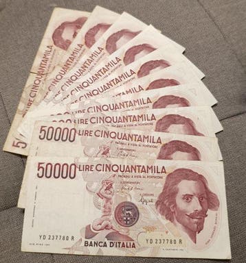 Italië. - 10 x 50 000 Lire - Various Dates (Zonder, Postzegels en Munten