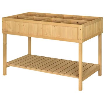TRUUSK Planttafel Hoogbed Bloembak Kweektafel - Met 8 Vakken, Verzenden