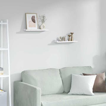 vidaXL Wandplank met plank 2 pcs Wit Marmer 40 x 9 x 3 cm, Verzenden, Nieuw