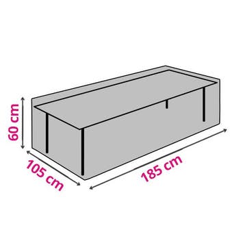 Tuintafelhoes | Perel | 185 x 105 x 60 cm (Polyester, Taupe), Verzenden, Nieuw
