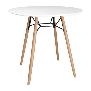 Bolero Arlo tafel rond wit 798mm, Verzenden, Nieuw in verpakking