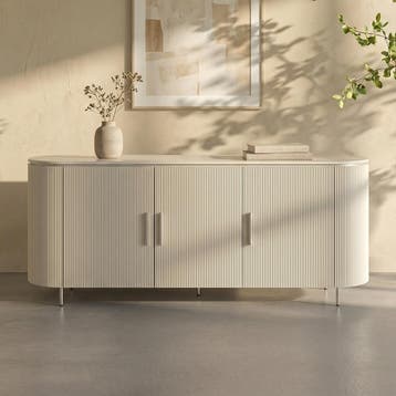 *WOONWINKEL* Tower Living Corbetta Beige Dressoir Met Ribbel, Verzenden, Nieuw