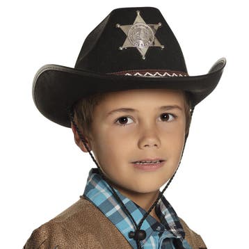 Kinderhoed Butch Sheriff junior zwart, Kleding | Dames, Ophalen of Verzenden, Nieuw